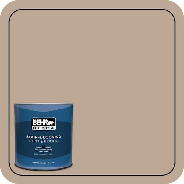 BEHR ULTRA 1 qt. #700D-4 Brown Teepee Extra Durable Satin Enamel Interior Paint & Primer