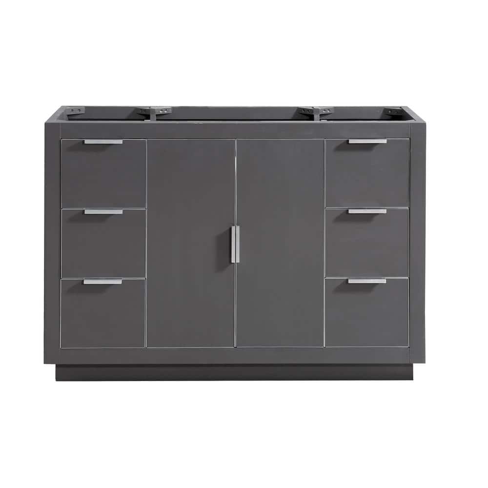 Austen 48 in. Bath Vanity Cabinet without Top in Twilight Gray with Gold Trim price history on PriceWatchPro