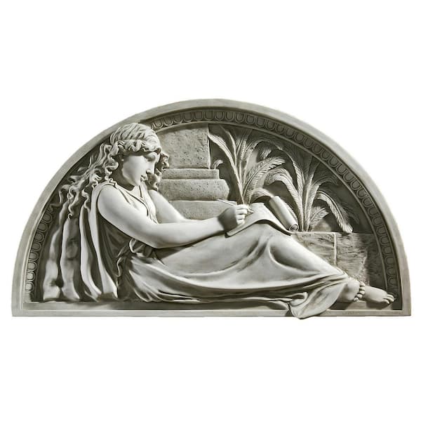 Design Toscano 13 in. x 24 in. The Little Author Lunette Wall Sculpture