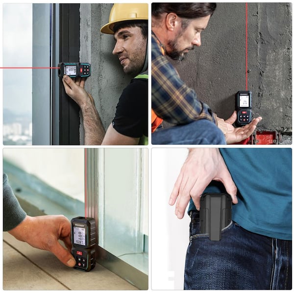 G2 200 ft. Laser Distance Measuring Tool, 0.06 Inch Accuracy, Distance, Area, Volume, Pythagoras, Digital Angle