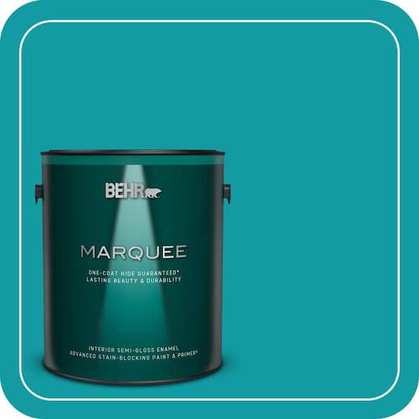 BEHR MARQUEE 1 gal. #MQ4-20 Island Dream One-Coat Hide Semi-Gloss Enamel Interior Paint & Primer