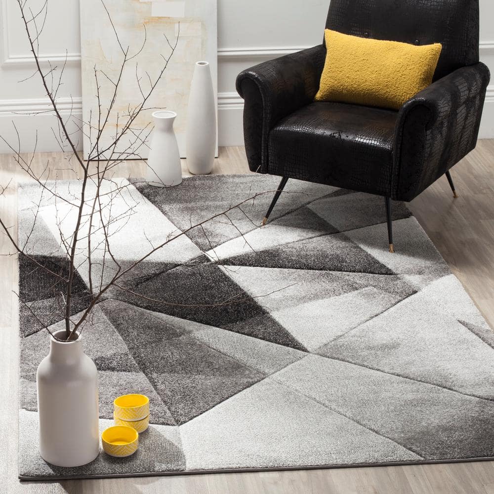 Porcello 11 ft. x 14 ft. Light Gray/Charcoal Abstract Area Rug price history on PriceWatchPro