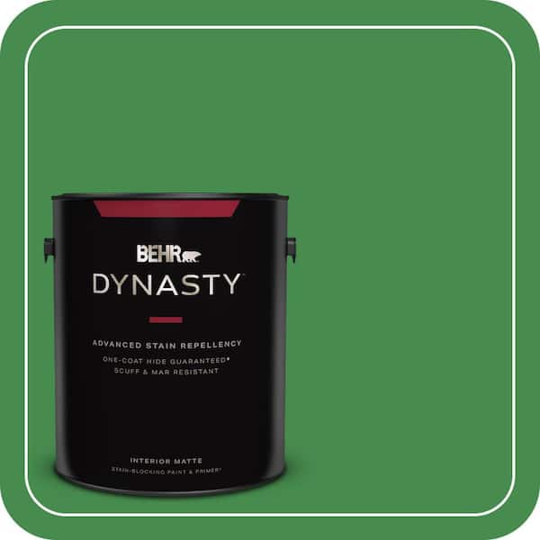 BEHR DYNASTY 1 gal. #MQ4-48 Planet Green One-Coat Hide Matte Interior Stain-Blocking Paint & Primer