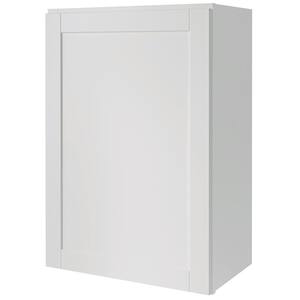 Westfield Feather White Wood Shaker Stock Assembled Wall Kitchen Cabinet (21 in. W x 30 in. H x 12 in. D)