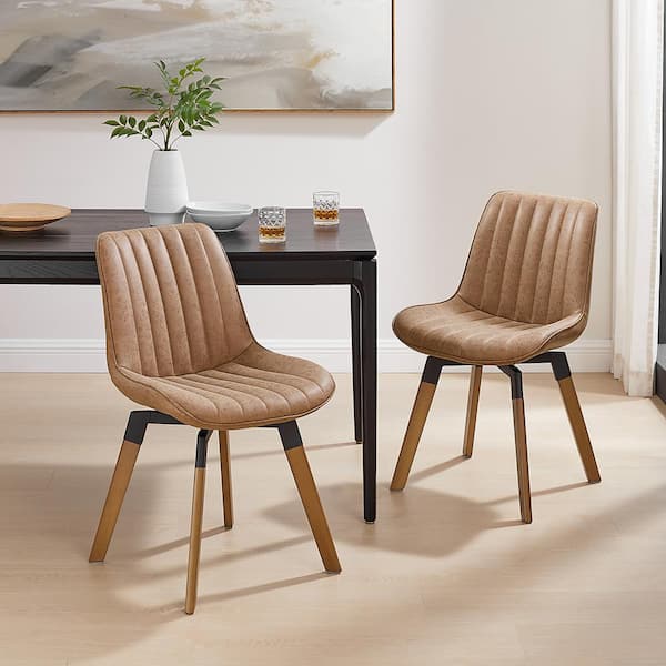 Buy Beige ART Leather Dining Chairs, Upto 40% Off