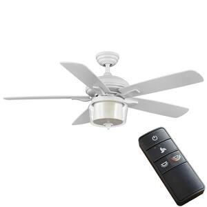 52 in. Arbeth Integrated LED Indoor Matte White Ceiling Fan with Remote and Light Kit