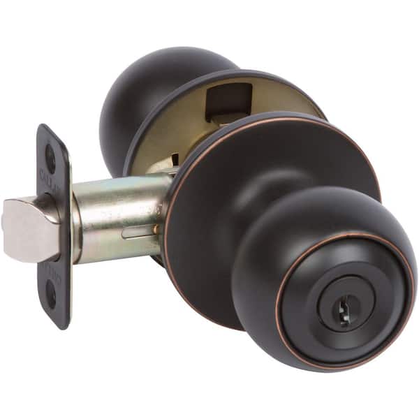 DELANEY HARDWARE Fairfield Classic Style Edged Oil Rubbed Bronze Round Shape Entry Door Knob