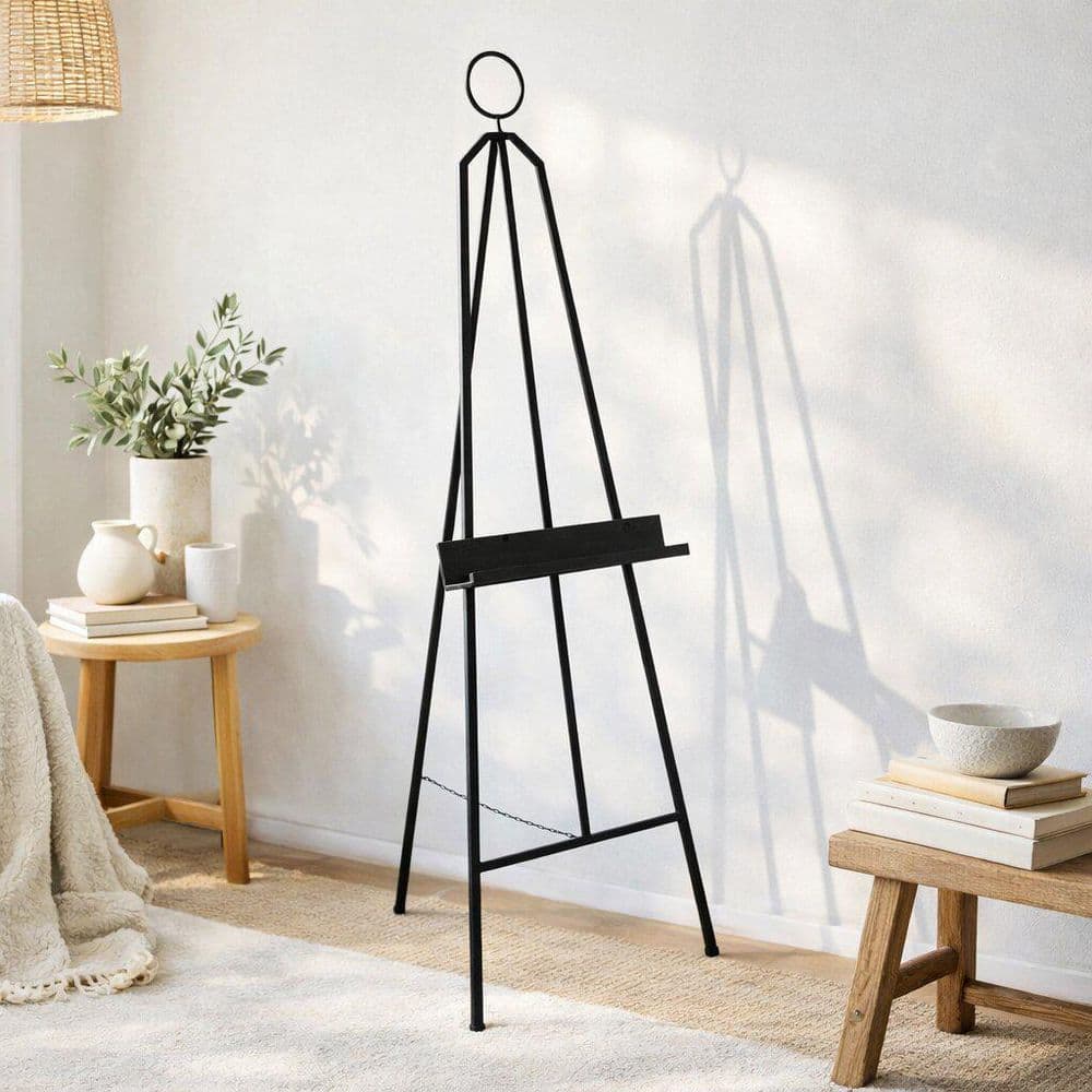 Litton Lane Black Metal Large Free Standing Adjustable Display