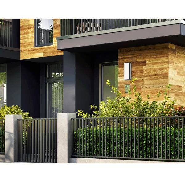 Access Lighting - GEO Black, White Indoor/Outdoor Hardwired Wall Lantern Cylinder Sconce with Integrated LED