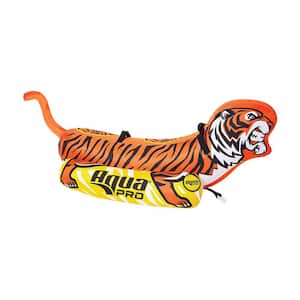 96 in. Heavy-Duty Nylon Tiger Water Towable 2-Person Rider, Orange