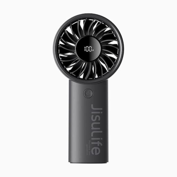 Life 4 5-Speeds Handheld Personal Fan with 3600 mAh Battery, Black
