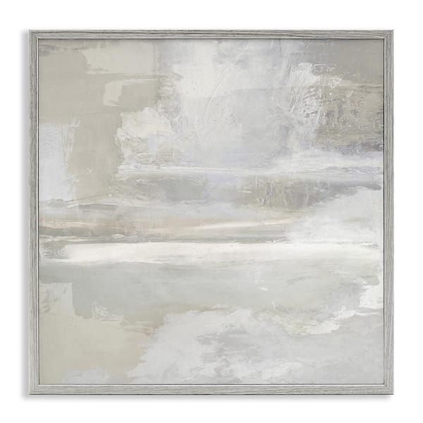 Stupell Industries Contemporary Neutrals Abstract by Rachel Springer Gray Framed Abstract Giclee Art Print 17 in. x 17 in.
