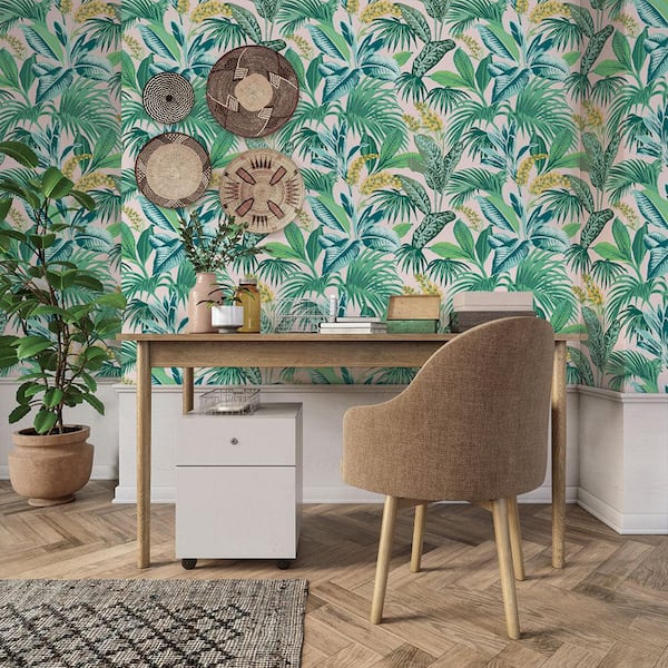 Buy Tropical Pink Flamingo  Monstera Leafs Pattern NonPVC SelfAdhesive  Peel  Stick Vinyl Wallpaper Roll Online in India at Best Price  Modern  WallPaper  Wall Arts  Home Decor 