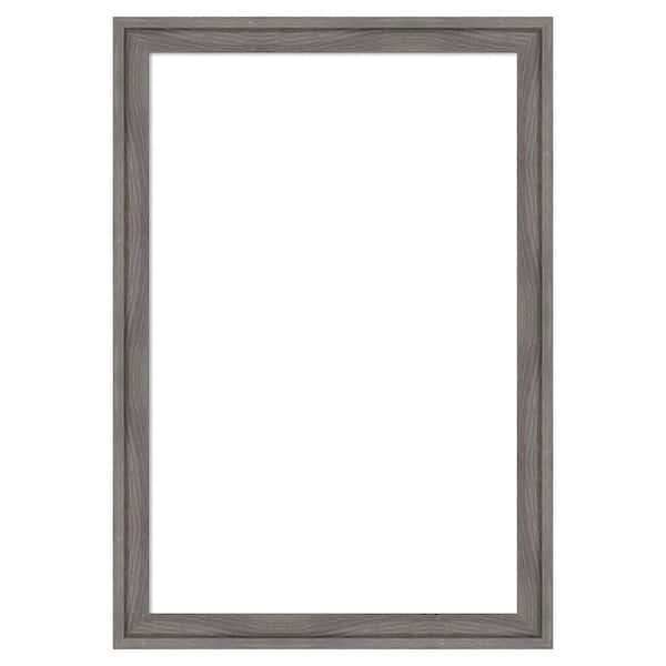 Amanti Art Florence Grey 14 in. x 20 in. Polystyrene Framed Dry Erase Magnetic Memo Board