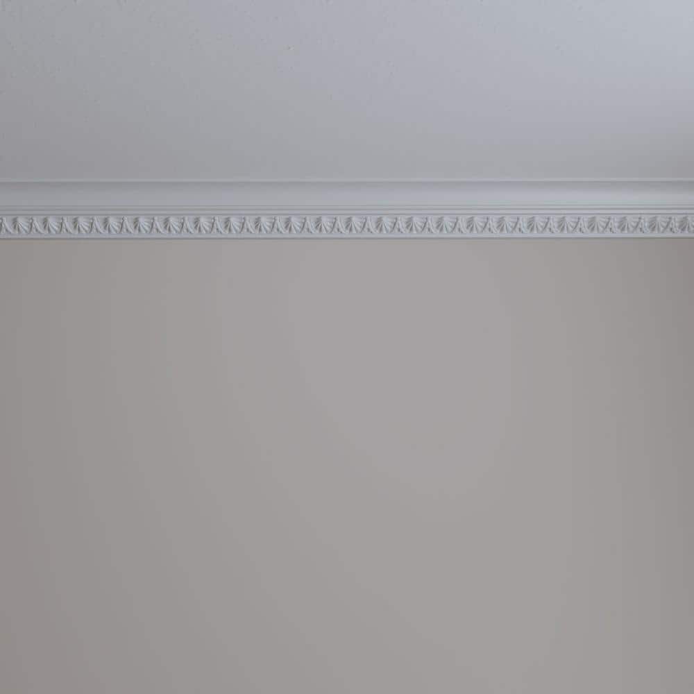 White Polyurethane Shell Crown Moulding 94.5"