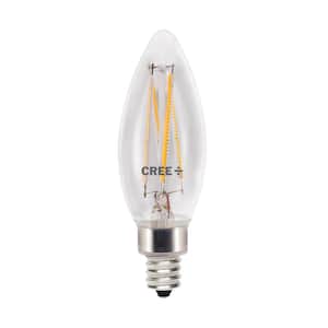 60-Watt Equivalent B11 Candelabra Exceptional Light Quality Dimmable E12 LED Light Bulb Soft White (2700K) (2-Pack)