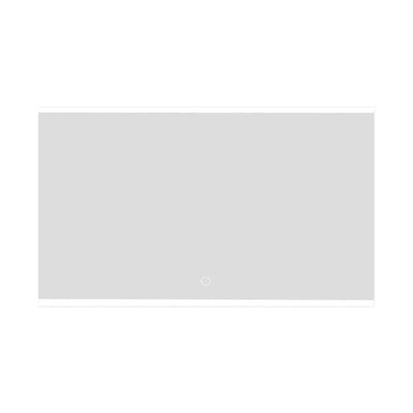 Unbranded 60 in. W x 35 in. H Large Rectangular Frameless Wall-Mount Anti-Fog LED Light Bathroom Vanity Mirror
