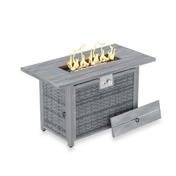 /p/43-in-50-000-BTU-Light-Gray-Rectangle-Rattan-Wicker-Outdoor-Propane-Fire-Pit-Table-FT021/331792260
