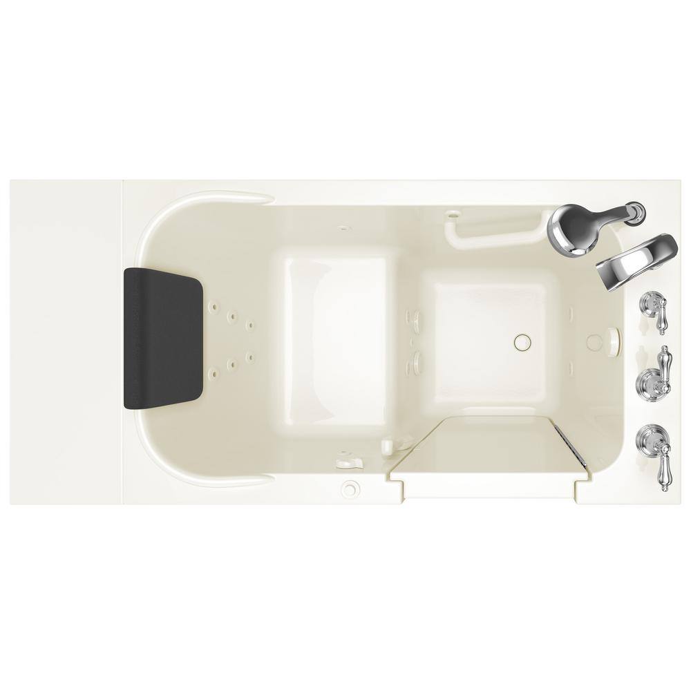 48'' x 28'' Walk-in Whirlpool Fiberglass Bathtub with Chrome Faucet