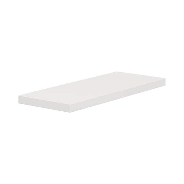 Roseland 30 in. W x 12 in. D x 1.5 in. H Floating Shelf in Warm White