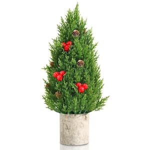 18.5 in. Artificial Tabletop Christmas Tree Mini Xmas Tree Holiday Decoration
