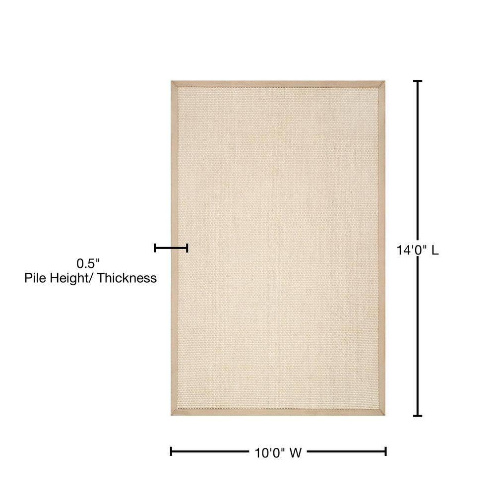 Elaine Chino 10' x 14' Handmade Wool-Cotton Blend Area Rug