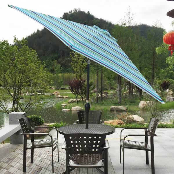 9 foot patio umbrella cover 9 ft. Blue Striped Umbrella Cover CX22-2-18-UL-BD