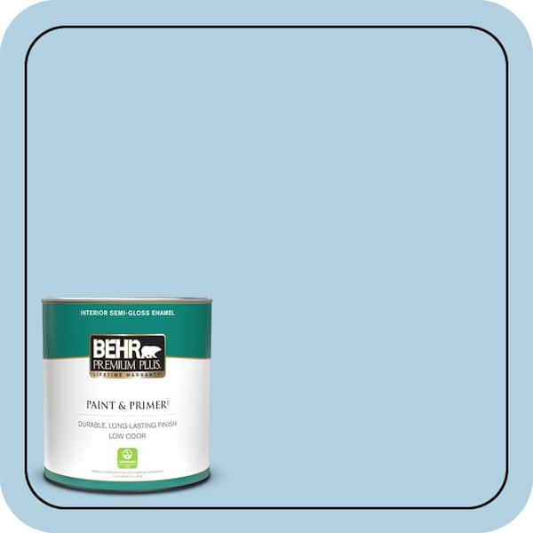 BEHR PREMIUM PLUS 1 qt. #560C-3 Holiday Road Semi-Gloss Enamel Low Odor Interior Paint & Primer