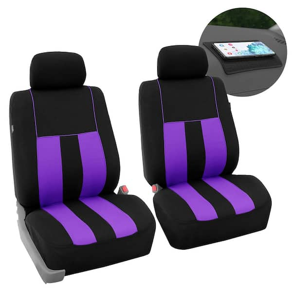 FH Group Flat Cloth 43 in. x 1 in. x 23 in. Full Set Seat Covers, Purple