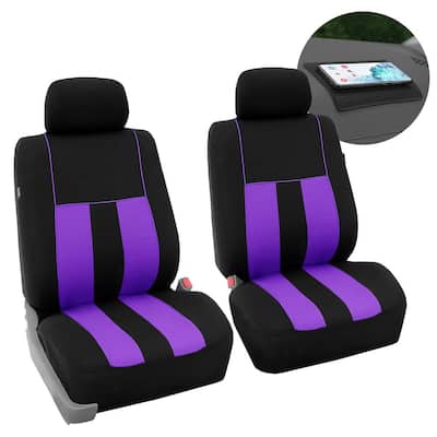 Striking Striped 47 in. x 23 in. x 1 in Seat Covers - Front Set