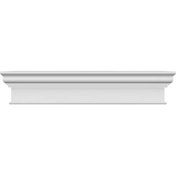 Ekena Millwork 1.25 in. x 12 in. x 100 in. Primed Polyurethane Crosshead