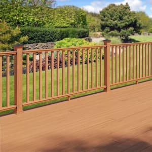 6 ft. Cedar-Tone Southern Yellow Pine Moulded Rail Kit with SE Balusters