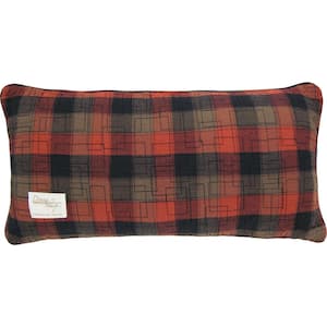 Woodland Square Red Polyester 11 in. x 22 in. Rectangular Decorative Throw Pillow