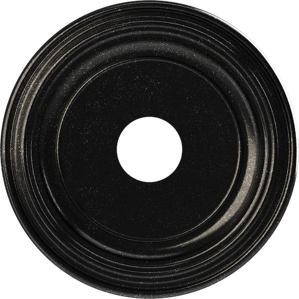 16 in. O.D. x 3-1/2 in. I.D. x 1-3/8 in. P Traditional Thermoformed PVC Ceiling Medallion in Textured Metallic Galaxy