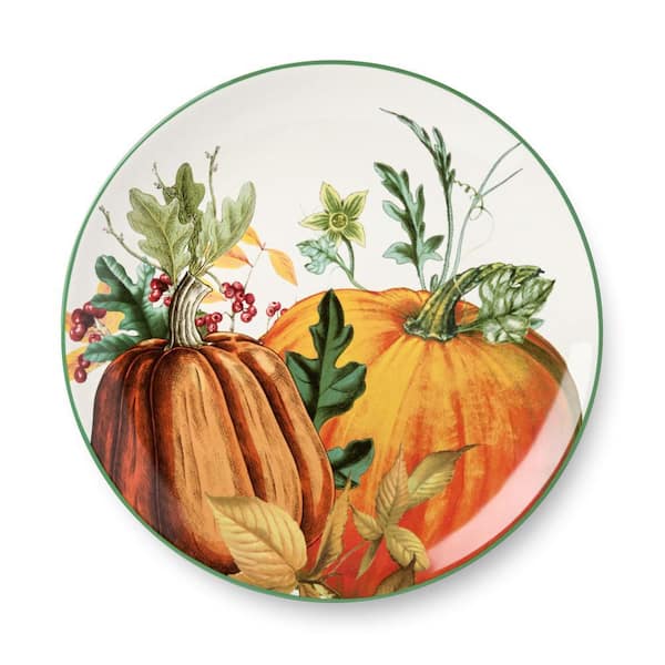 Harvest Fields Multicolored Dinner Plates 11 in. (Set of 4)