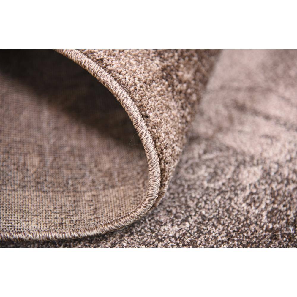 La Jolla 10' Square Brown Floral Synthetic Rug