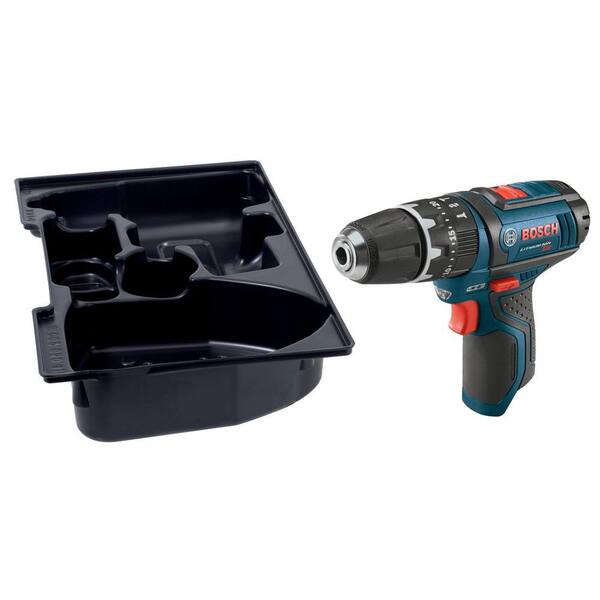 Bosch 12 Volt Lithium-Ion Cordless 3/8 in. Variable Speed Hammer Drill/Driver with Exact-Fit Insert Tray (Tool-Only)