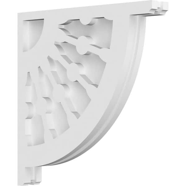 Ekena Millwork 1-7/8 in. x 14 in. x 14 in. PVC Classic Wagon Wheel Corbel