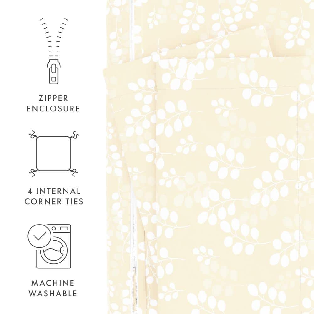 Ivory Twin/Twin XL Microfiber Wheatfield Duvet Cover Set