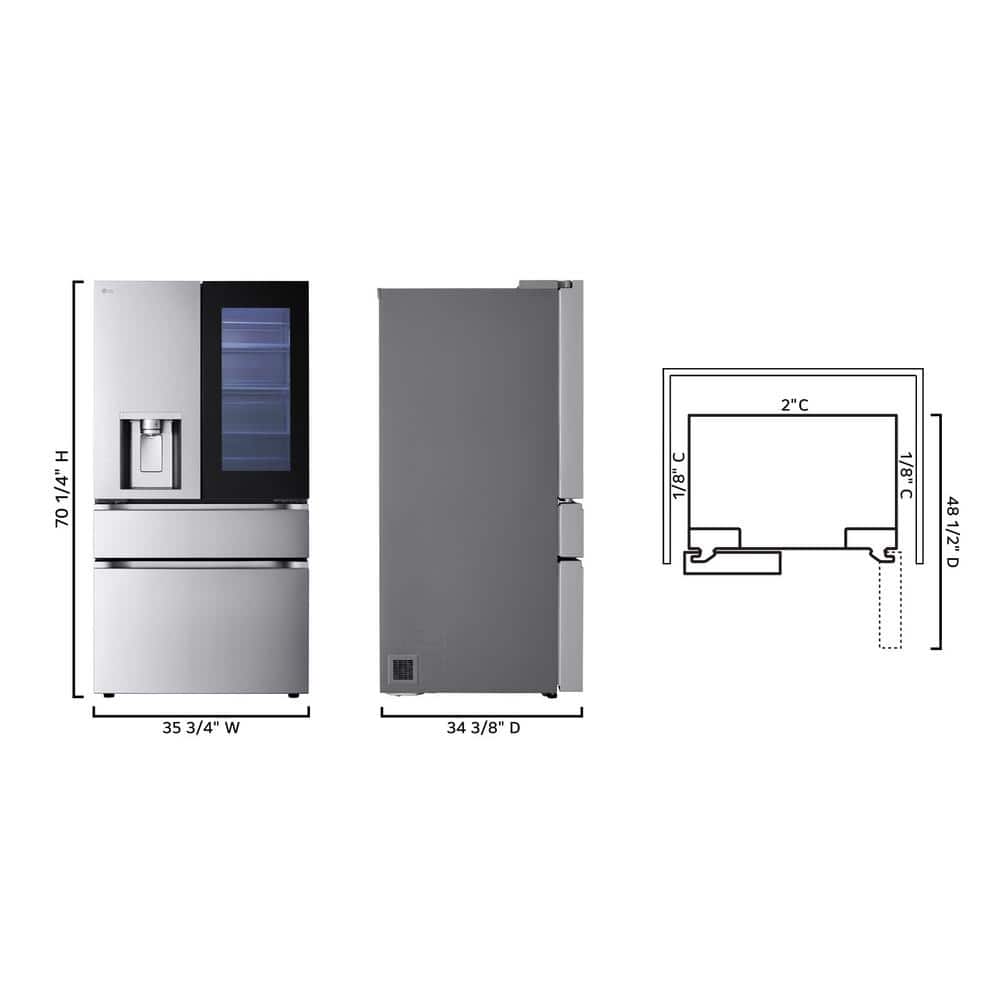 LG 29 Cu. Ft. Stainless Steel Smart French Door Refrigerator with Ice Maker
