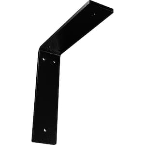 8 in. x 2 in. x 8 in. Steel Hammered Black Hamilton Bracket