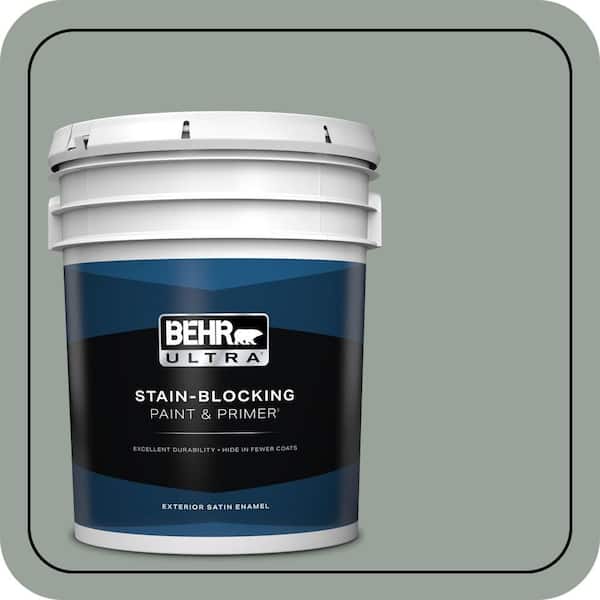 BEHR ULTRA 5 gal. #N410-4 Natures Gift Satin Enamel Exterior Paint & Primer