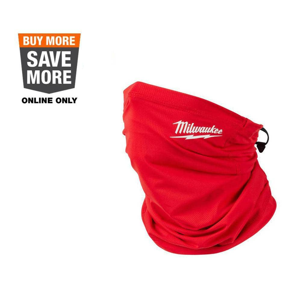 Milwaukee Red WORKSKIN Performance Neck Gaiter Cap 424R - The Home Depot