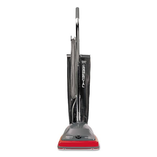 Sanitaire Tradition 12 lb. Upright Vacuum Cleaner with Shake-Out Bag in Gray/Red