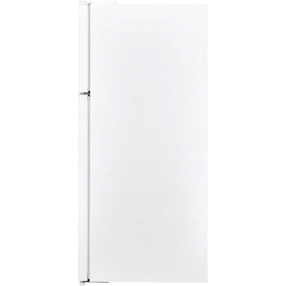 White Compact Top Freezer Refrigerator with Ice Maker