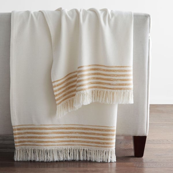 Company Cotton Belinha Collection Gold Throw Blanket