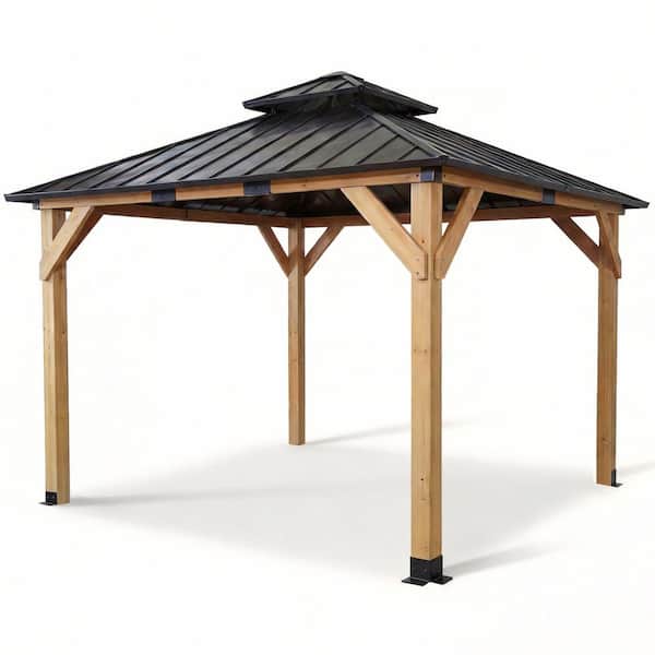 12 ft. x 16 ft. Natural Cedar Wood Gazebos