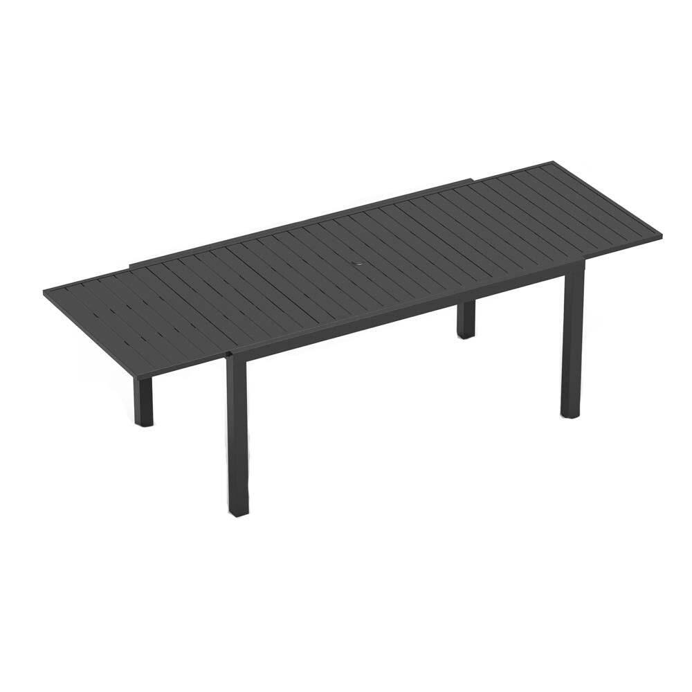 Black 97.2 in. L Extendable Aluminum Outdoor Dining Table price history on PriceWatchPro