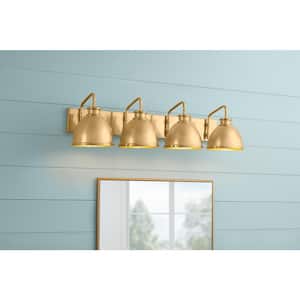 Tallulah 30 in. 4-Light Gold Bathroom Vanity Light