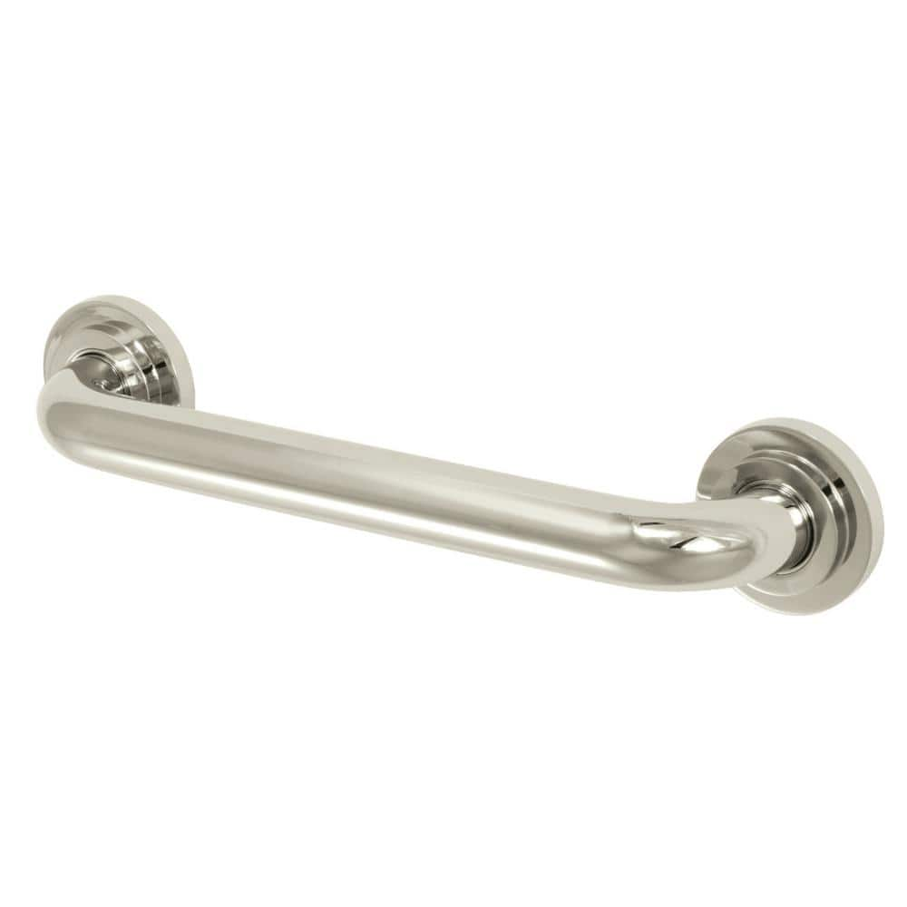 Kingston Brass Manhattan 12 in. x 1-1/4 in. Grab Bar in Polished Nickel ...